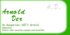 arnold der business card